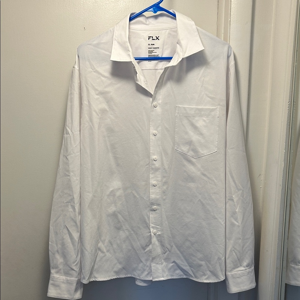 Men’s White Button-Up Dress Shirt